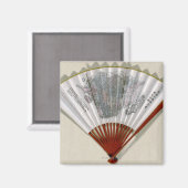 China op het gezicht van een FanPanoramic Map Magneet (Voorkant / Achterkant)