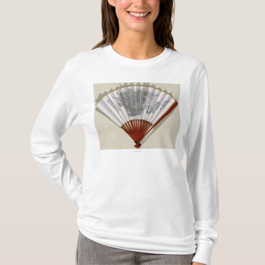 China op het gezicht van een FanPanoramic Map T-shirt (Voorkant)