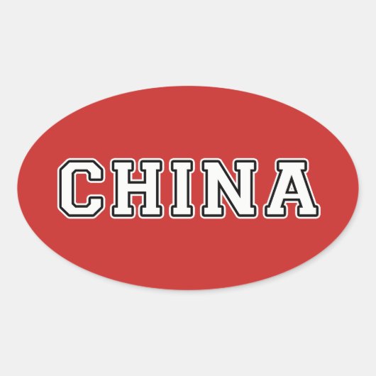 China Ovale Sticker (Voorkant)
