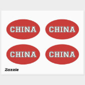 China Ovale Sticker (Vel)