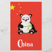 China Panda-reisposter. Briefpapier (Voorkant)