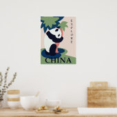 China Panda Vintage Travel Poster (Keuken)