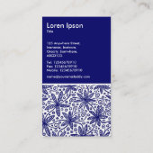 China Pattern - Deep Navy Visitekaartje (Achterkant)