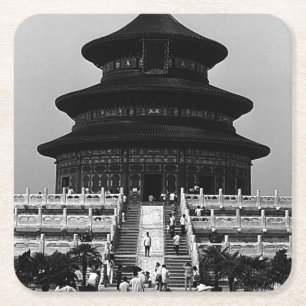  China Pekin Temple of Heaven 1970 Kartonnen Onderzetters