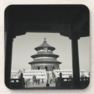 China, Peking, Chongwen District. Tempel van 2 Bier Onderzetter