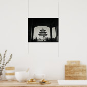 China, Peking, Chongwen District. Tempel van 2 Poster (Keuken)