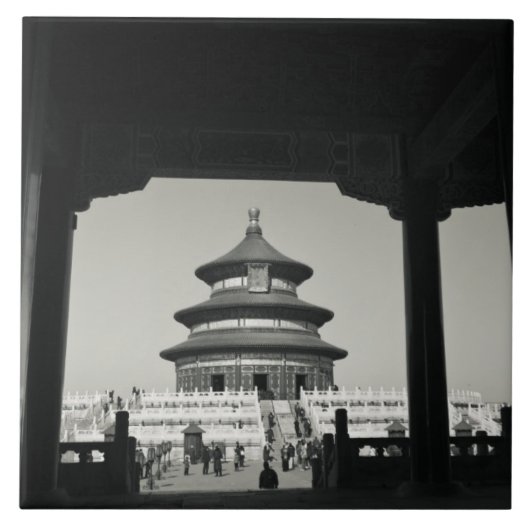 China, Peking, Chongwen District. Tempel van 2 Tegeltje (Voorkant)