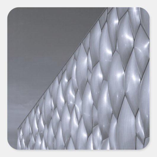 China, Peking. Nationaal Centrum voor de waterhuis Vierkante Sticker (Voorkant)