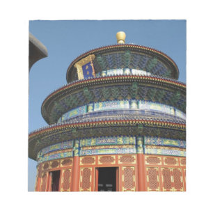 China, Peking, Tempel van de Hemel, Chinese urn in Notitieblok