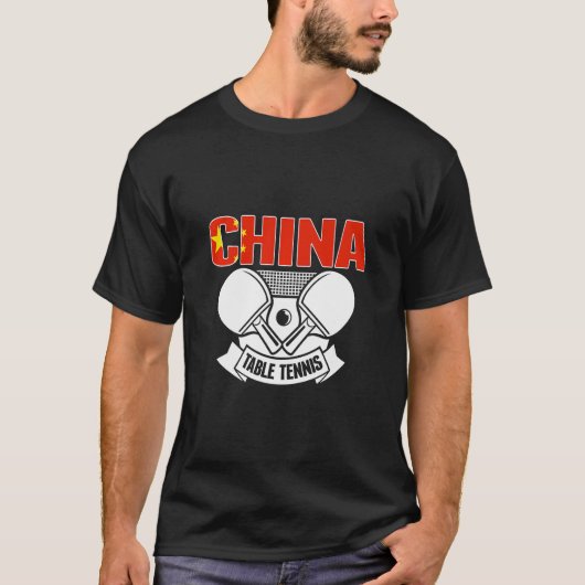 China Ping Pong Chinese Table Tennis Team Support T-shirt (Voorkant)