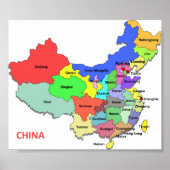 China Province Map Poster (Voorkant)