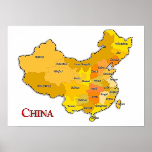 CHINA PROVINCES POSTER (Voorkant)