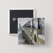 CHINA, provincie Heilongjiang, Haerbin Vierkante Button 5,1 Cm (Voorkant /achterkant)