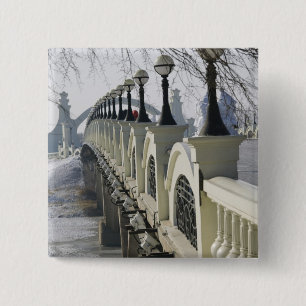 CHINA, provincie Heilongjiang, Haerbin Vierkante Button 5,1 Cm