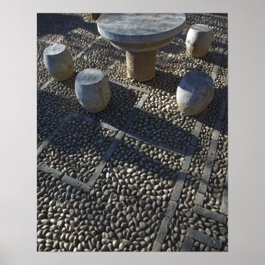 CHINA, provincie Yunnan, Lijiang. Old Town, Stone Poster (Voorkant)