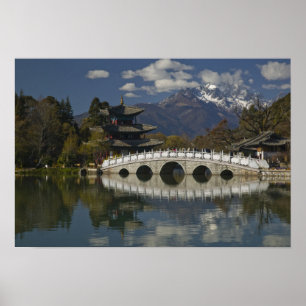 CHINA, provincie Yunnan, Lijiang. Oude stad Lijian Poster