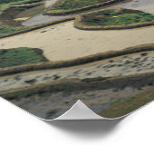 China, provincie Yunnan. Overstromde rijstterrasse Poster (Hoek)