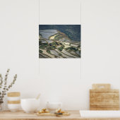 China, provincie Yunnan. Overstromde rijstterrasse Poster (Keuken)