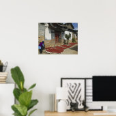 CHINA, provincie Yunnan, Tianshengying. Drogen Poster (Thuiskantoor)