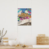 China Qilian Mountain vintage-poster Poster (Keuken)