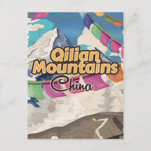 China Qilian Mountain vintage reisposter Briefkaart