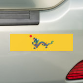 China Qing Dynasty Flag (Chinese draak) (Aziatisch Bumpersticker (Op auto)
