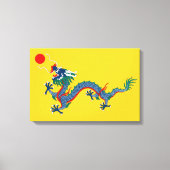 China Qing Dynasty Flag (Chinese draak) (Aziatisch Canvas Afdruk (Voorkant)