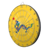 China Qing Dynasty Flag (Chinese draak) (Aziatisch Dartbord (Voorkant Rechts)