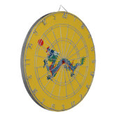 China Qing Dynasty Flag (Chinese draak) (Aziatisch Dartbord (Voorkant Links)