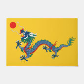 China Qing Dynasty Flag (Chinese draak) (Aziatisch Deurmat (Voorkant)