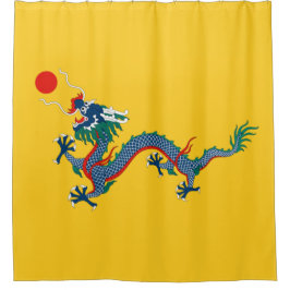 China Qing Dynasty Flag (Chinese draak) (Aziatisch Douchegordijn