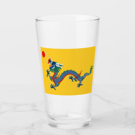 China Qing Dynasty Flag (Chinese draak) (Aziatisch Glas