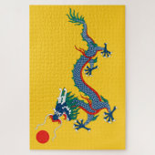 China Qing Dynasty Flag (Chinese draak) (Aziatisch Legpuzzel (Verticaal)