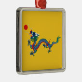 China Qing Dynasty Flag (Chinese draak) (Aziatisch Metalen Ornament (Rechts)