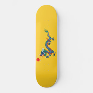 China Qing Dynasty Flag (Chinese draak) (Aziatisch Persoonlijk Skateboard
