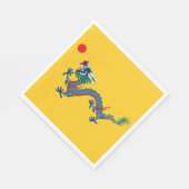 China Qing Dynasty Flag (Chinese draak) (Aziatisch Servet (Hoek)