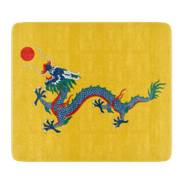 China Qing Dynasty Flag (Chinese draak) (Aziatisch Snijplank