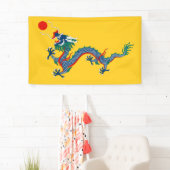China Qing Dynasty Flag (Chinese draak) (Aziatisch Spandoek (Insitu)
