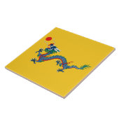 China Qing Dynasty Flag (Chinese draak) (Aziatisch Tegeltje (Zijkant)