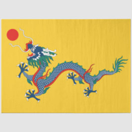 China Qing Dynasty Flag (Chinese draak) (Aziatisch Tissuepapier