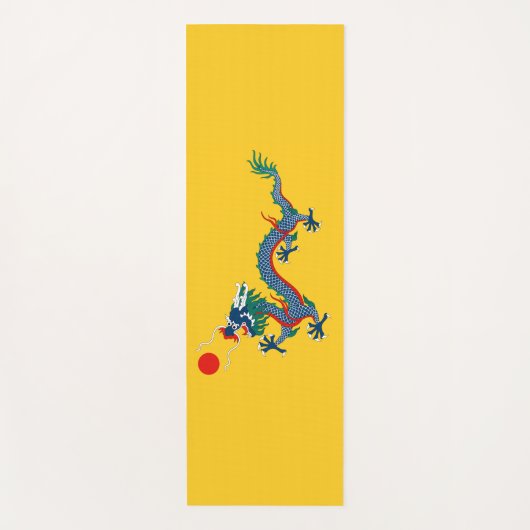 China Qing Dynasty Flag (Chinese draak) (Aziatisch Yogamat (Voorkant)