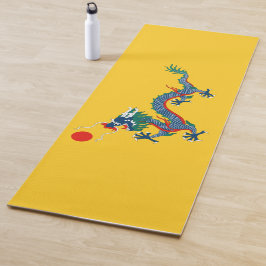 China Qing Dynasty Flag (Chinese draak) (Aziatisch Yogamat