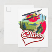 China Reis kaart logo (Voorkant / Achterkant)