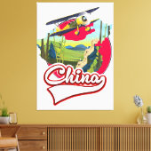 China Reis kaart logo Canvas Afdruk (Insitu (Woonkamer))