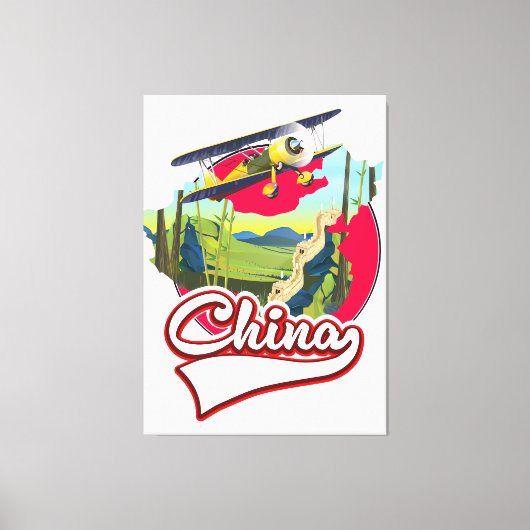China Reis kaart logo Canvas Afdruk (Voorkant)