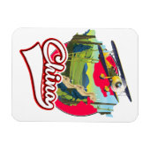 China Reis kaart logo Magneet (Horizontaal)