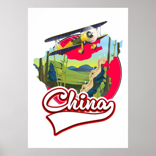 China Reis kaart logo Poster (Voorkant)