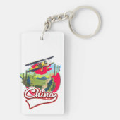 China Reis kaart logo Sleutelhanger (achterkant)