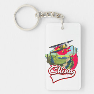 China Reis kaart logo Sleutelhanger