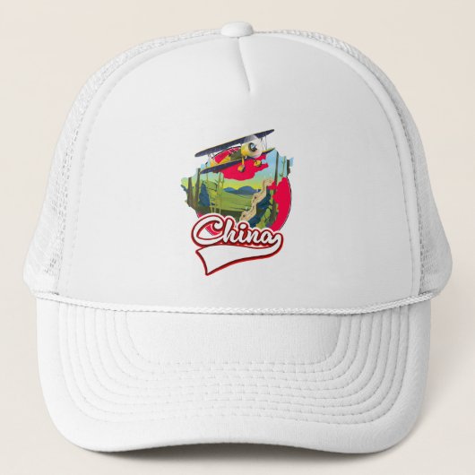 China Reis kaart logo Trucker Pet (Voorkant)